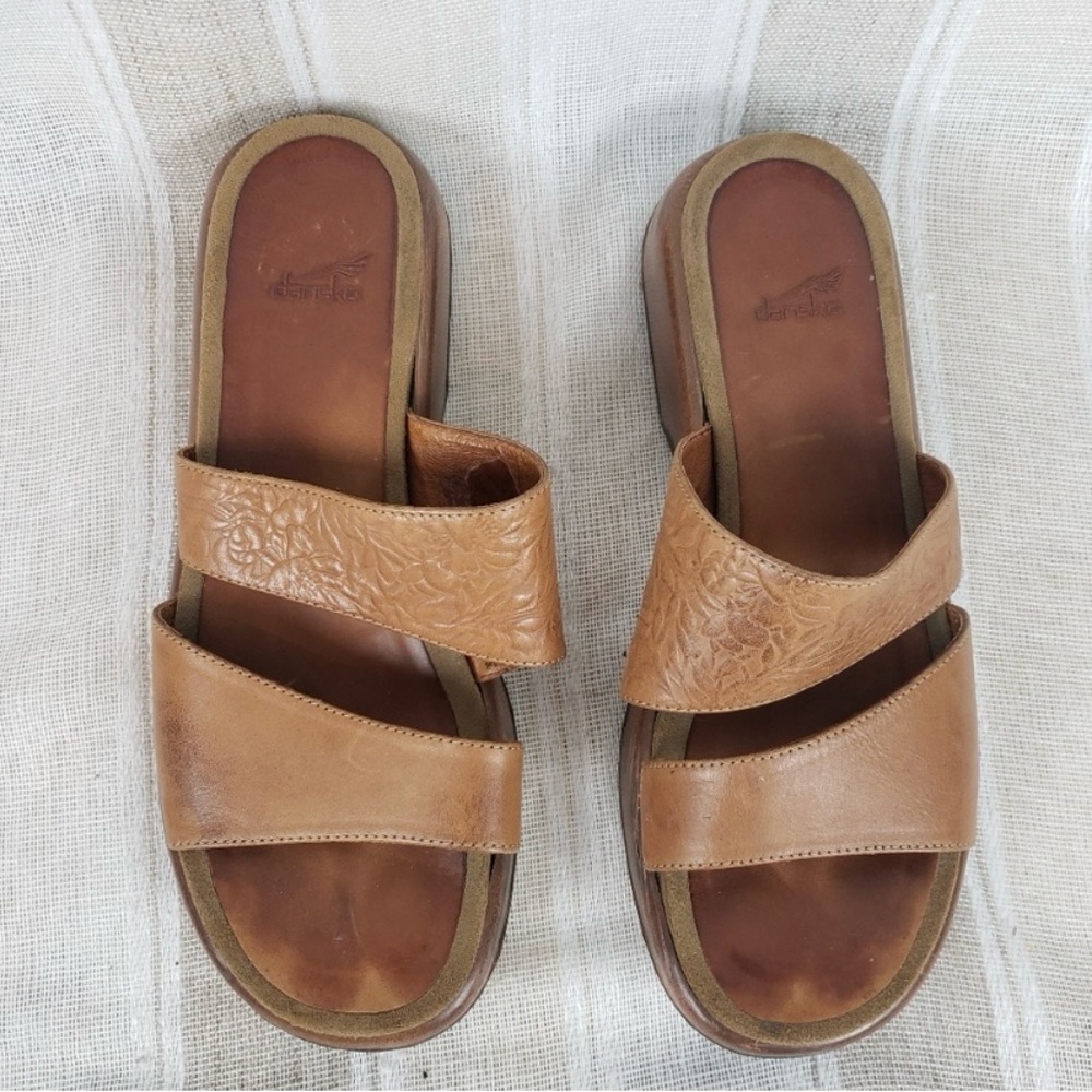 Dansko Lydia Brown Slides Sandals Brown Size 41 or 10.5/11